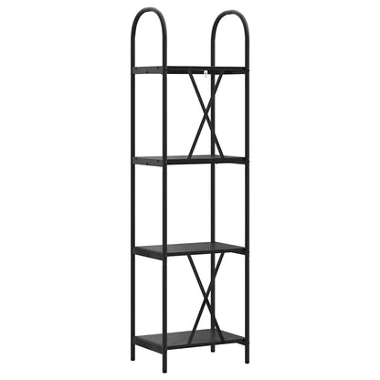 Regal Schwarz Eichen-Optik 40 x 30 x 146 cm Holzwerkstoff