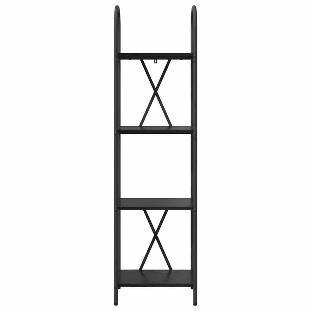 Regal Schwarz Eichen-Optik 40 x 30 x 146 cm Holzwerkstoff