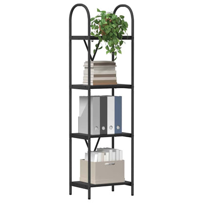 Regal Schwarz Eichen-Optik 40 x 30 x 146 cm Holzwerkstoff