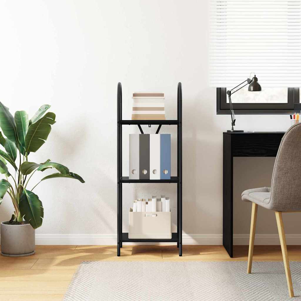 Regal Schwarz Eichen-Optik 40 x 30 x 109 cm Holzwerkstoff