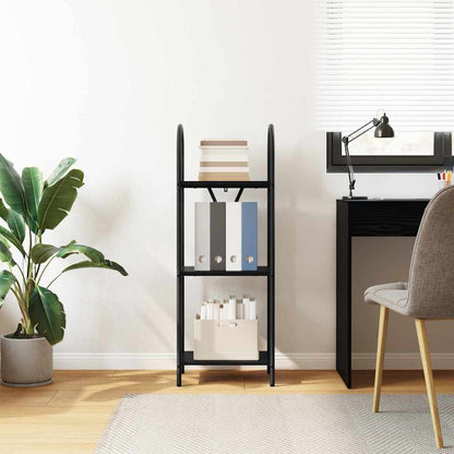 Regal Schwarz Eichen-Optik 40 x 30 x 109 cm Holzwerkstoff