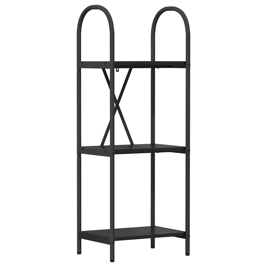 Regal Schwarz Eichen-Optik 40 x 30 x 109 cm Holzwerkstoff