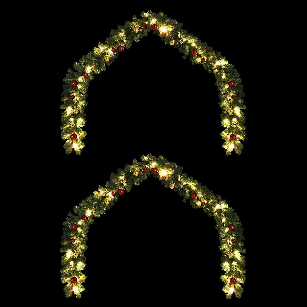 Weihnachtsgirlande mit 600 LEDs 2 pcs Grün PVC