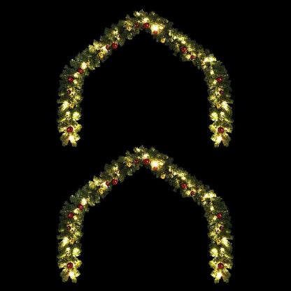 Weihnachtsgirlande mit 600 LEDs 2 pcs Grün PVC