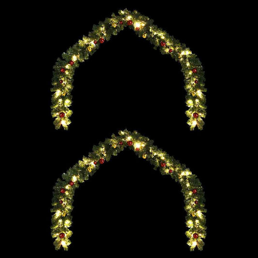 Weihnachtsgirlande mit 600 LEDs 2 pcs Grün PVC