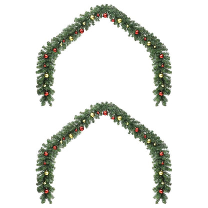 Weihnachtsgirlande mit 600 LEDs 2 pcs Grün PVC