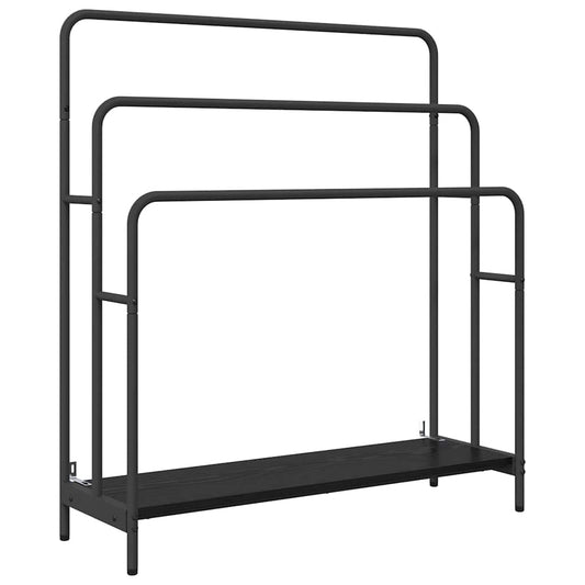 Kleiderständer Schwarz Eichen-Optik 90 x 30 x 100,5 cm
