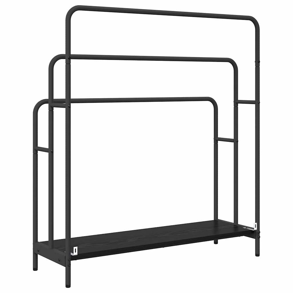 Kleiderständer Schwarz Eichen-Optik 90 x 30 x 100,5 cm