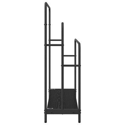 Kleiderständer Schwarz Eichen-Optik 90 x 30 x 100,5 cm