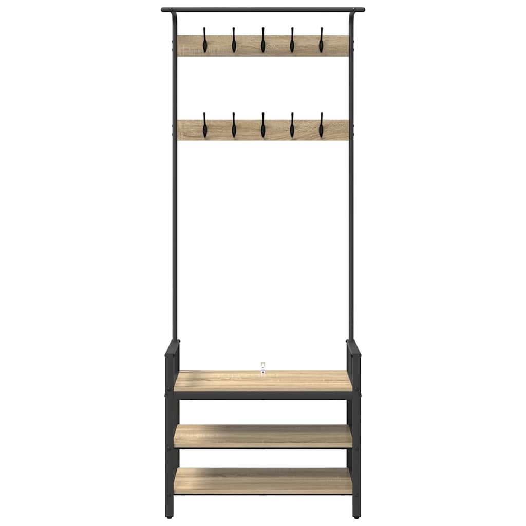 Kleiderständer Sonoma-Eiche 75 x 34 x 184 cm Holzwerkstoff