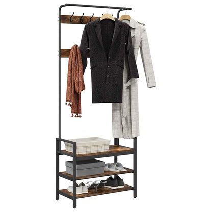 Kleiderständer Räuchereiche 75 x 34 x 184 cm Holzwerkstoff