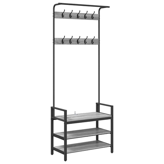 Kleiderständer Grau Sonoma 75 x 34 x 184 cm Holzwerkstoff