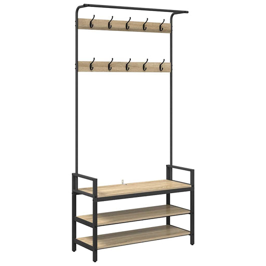 Kleiderständer Sonoma-Eiche 95 x 34 x 184 cm Holzwerkstoff