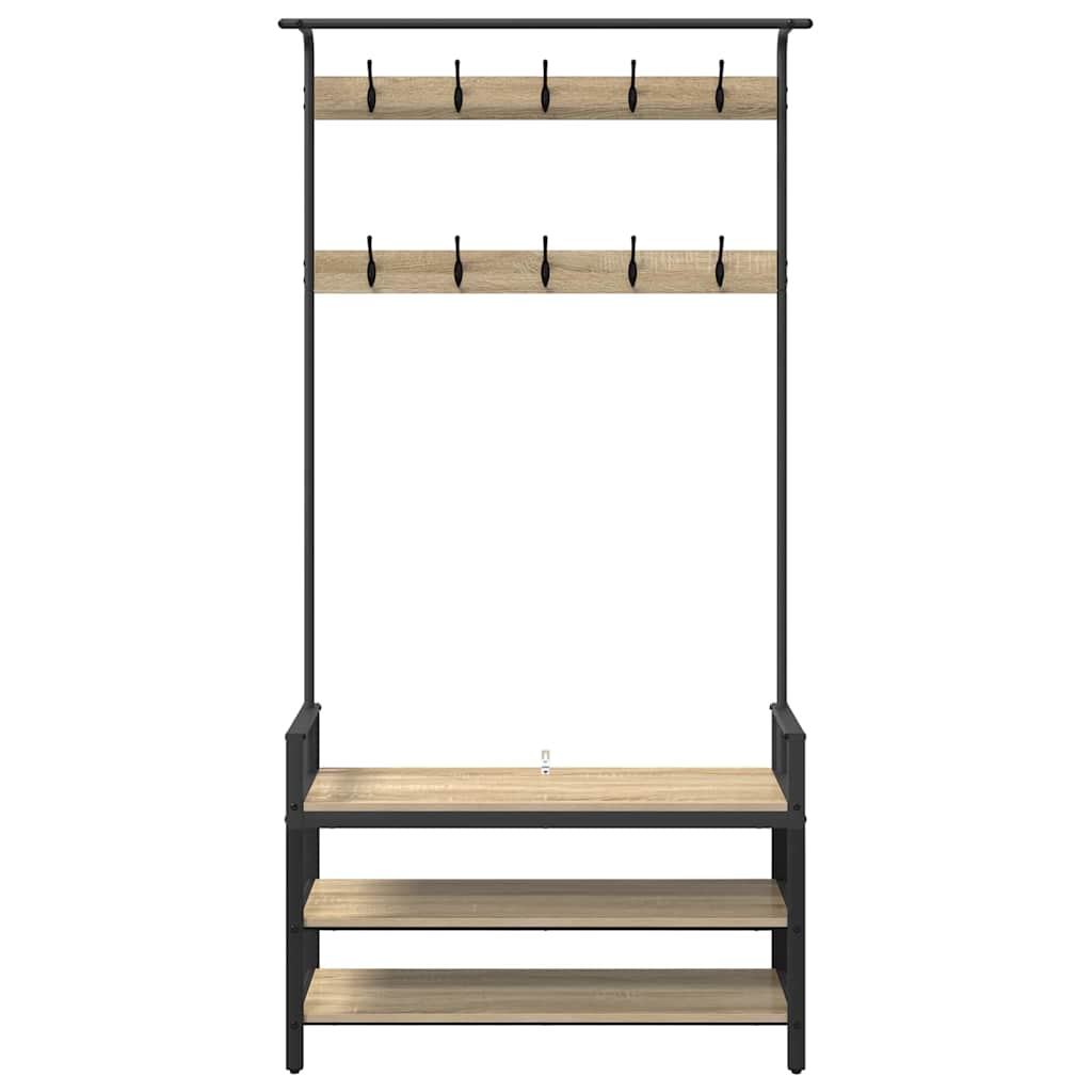 Kleiderständer Sonoma-Eiche 95 x 34 x 184 cm Holzwerkstoff