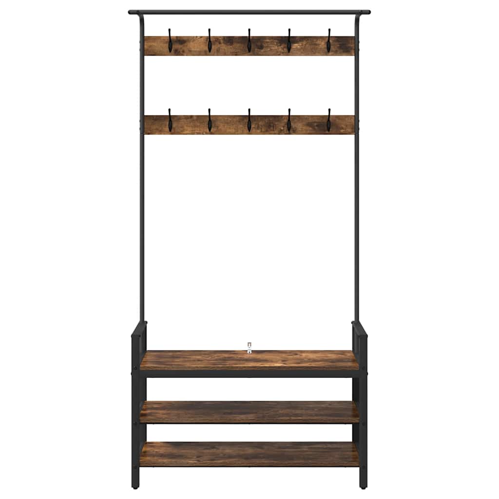 Kleiderständer Räuchereiche 95 x 34 x 184 cm Holzwerkstoff