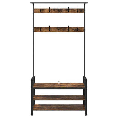 Kleiderständer Räuchereiche 95 x 34 x 184 cm Holzwerkstoff