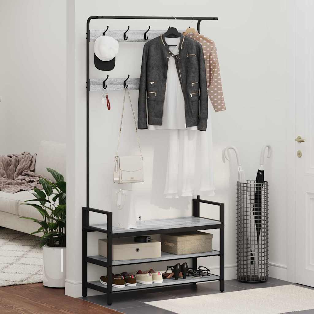 Kleiderständer Grau Sonoma 95 x 34 x 184 cm Holzwerkstoff