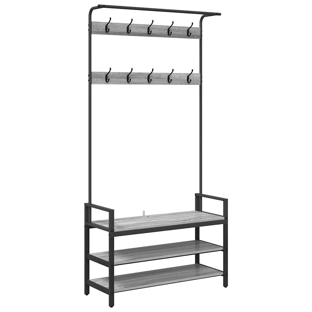 Kleiderständer Grau Sonoma 95 x 34 x 184 cm Holzwerkstoff