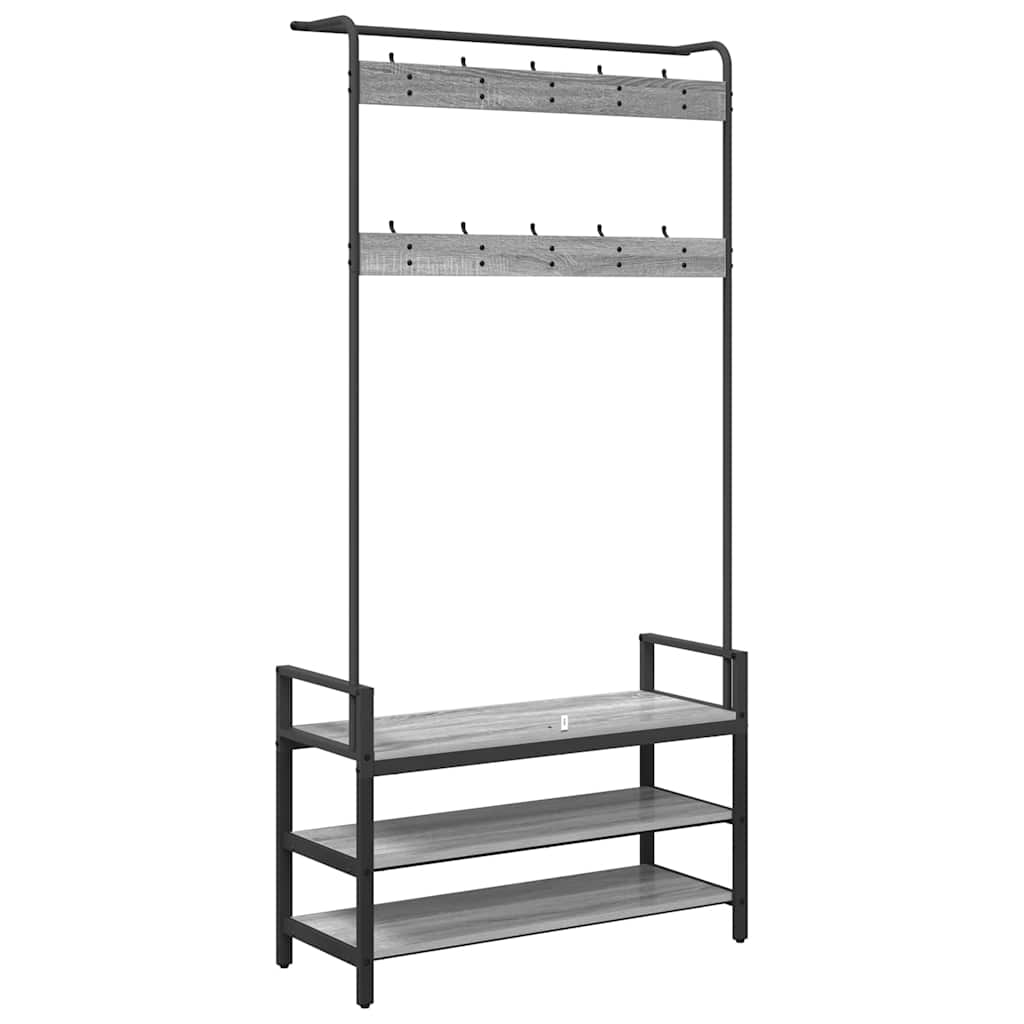 Kleiderständer Grau Sonoma 95 x 34 x 184 cm Holzwerkstoff