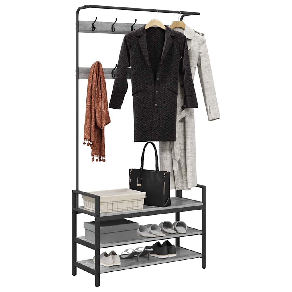 Kleiderständer Grau Sonoma 95 x 34 x 184 cm Holzwerkstoff