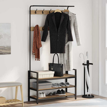 Kleiderständer Artisan-Eiche 95 x 34 x 184 cm Holzwerkstoff