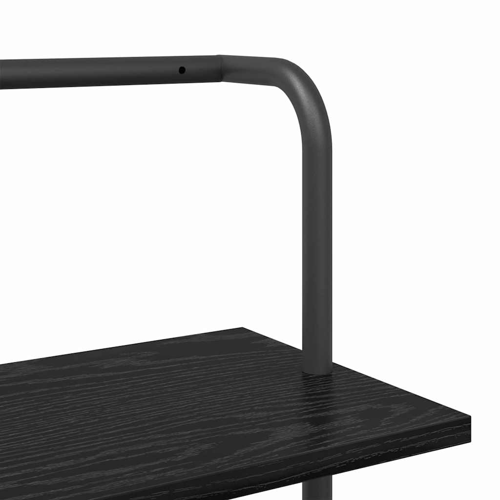 Regal Schwarz Eichen-Optik 60 x 24 x 168 cm Holzwerkstoff