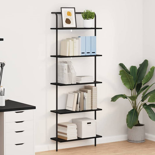 Regal Schwarz Eichen-Optik 60 x 24 x 168 cm Holzwerkstoff