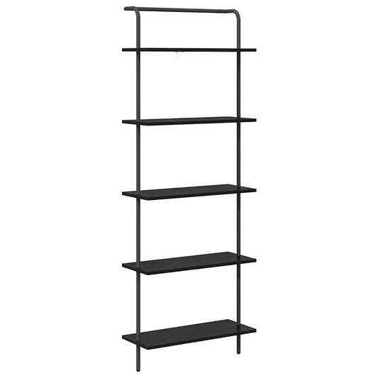Regal Schwarz Eichen-Optik 60 x 24 x 168 cm Holzwerkstoff