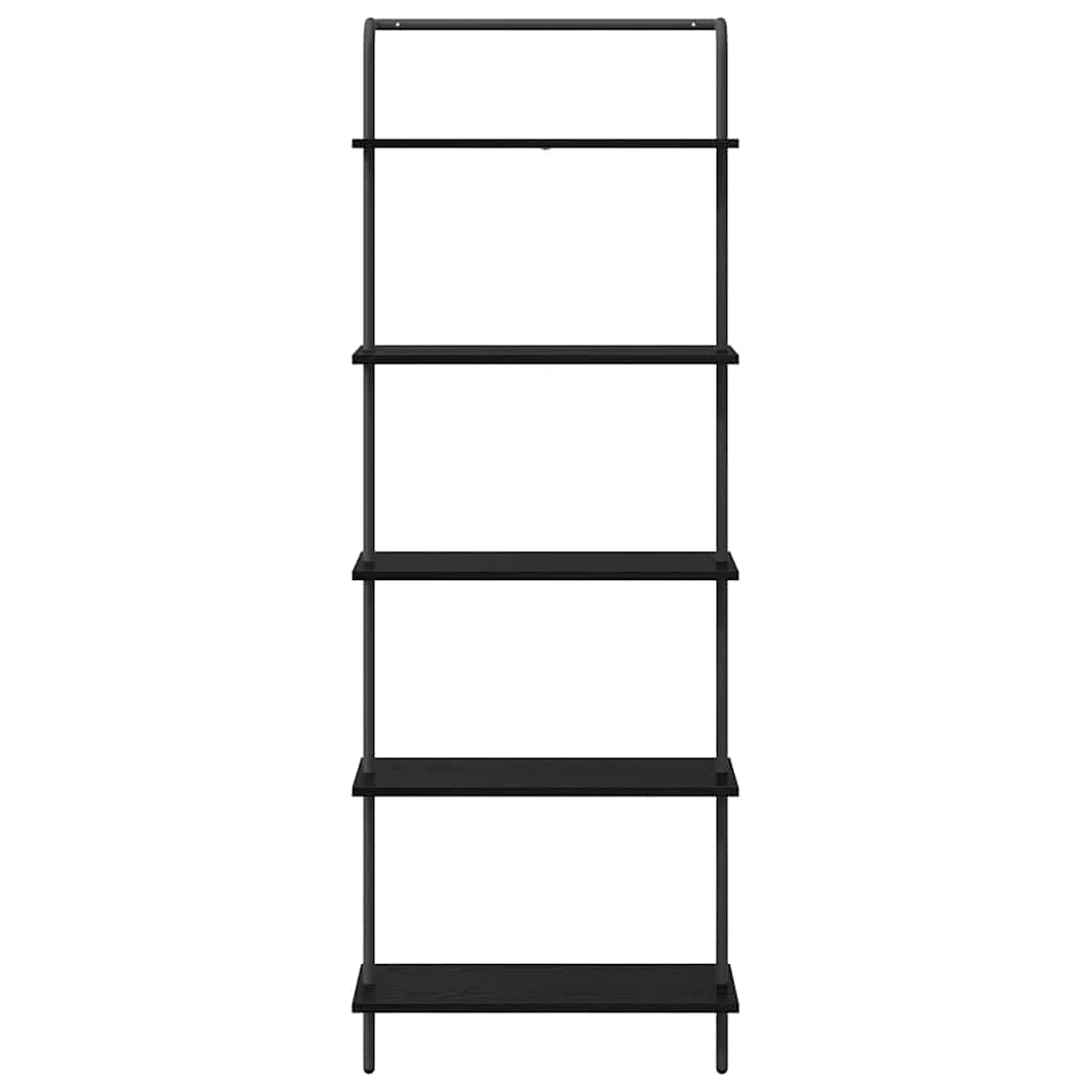 Regal Schwarz Eichen-Optik 60 x 24 x 168 cm Holzwerkstoff