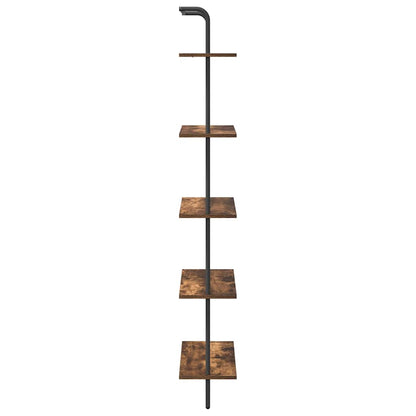 Regal Räuchereiche 60 x 24 x 168 cm Holzwerkstoff