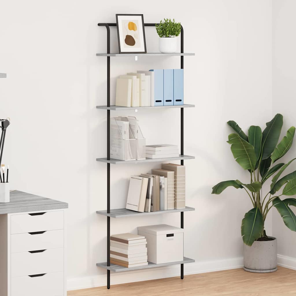 Regal Grau Sonoma 60 x 24 x 168 cm Holzwerkstoff