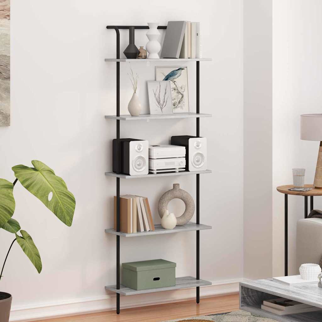 Regal Grau Sonoma 60 x 24 x 168 cm Holzwerkstoff