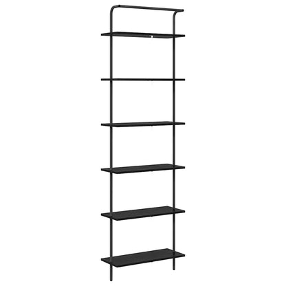 Regal Schwarz Eichen-Optik 60 x 24 x 203 cm Holzwerkstoff