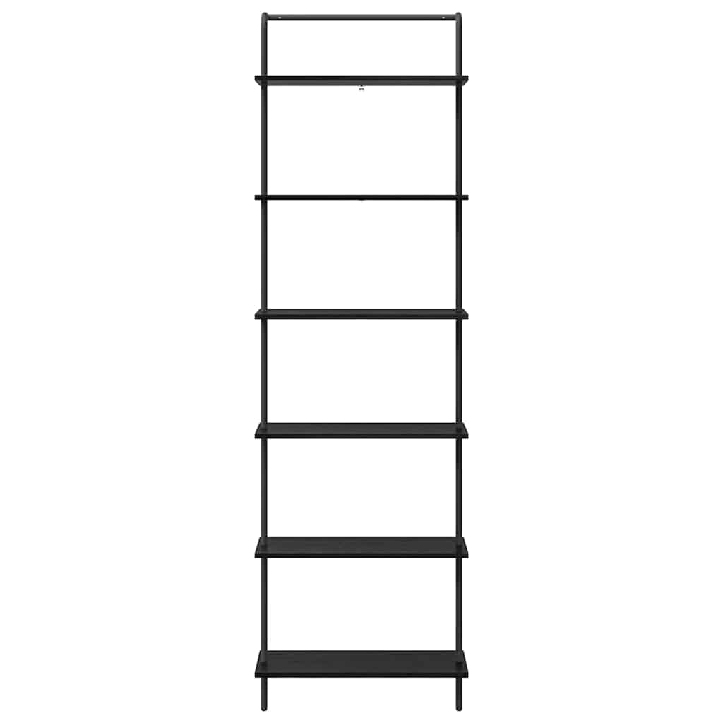 Regal Schwarz Eichen-Optik 60 x 24 x 203 cm Holzwerkstoff