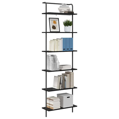Regal Schwarz Eichen-Optik 60 x 24 x 203 cm Holzwerkstoff