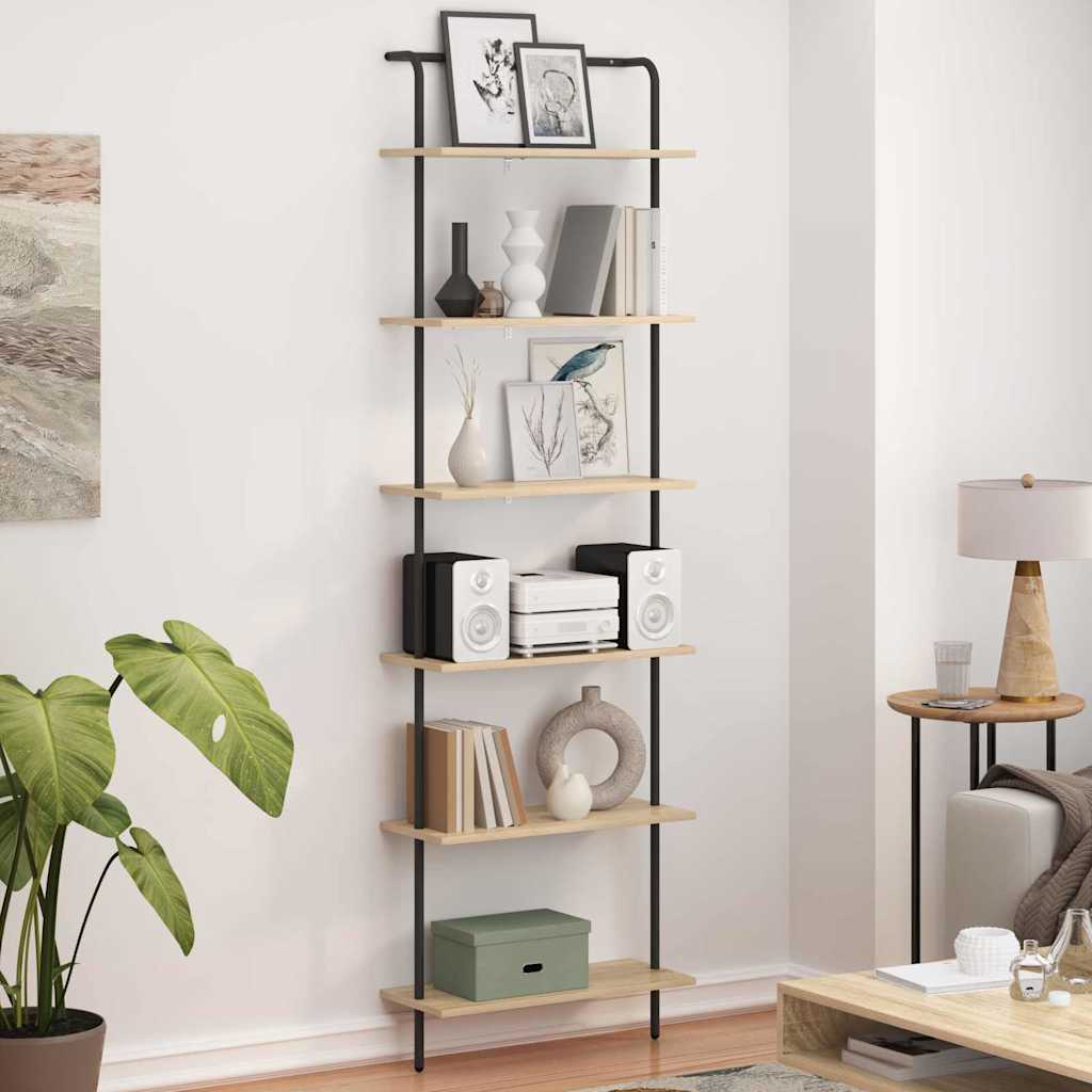 Regal Sonoma-Eiche 60 x 24 x 203 cm Holzwerkstoff