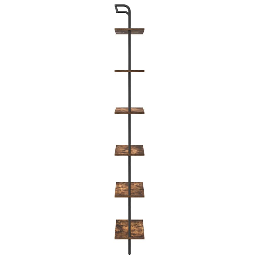 Regal Räuchereiche 60 x 24 x 203 cm Holzwerkstoff