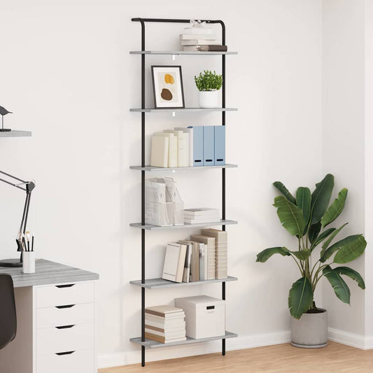 Regal Grau Sonoma 60 x 24 x 203 cm Holzwerkstoff