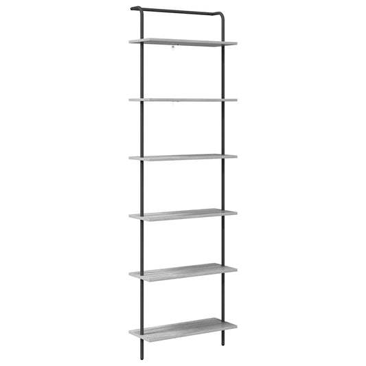 Regal Grau Sonoma 60 x 24 x 203 cm Holzwerkstoff