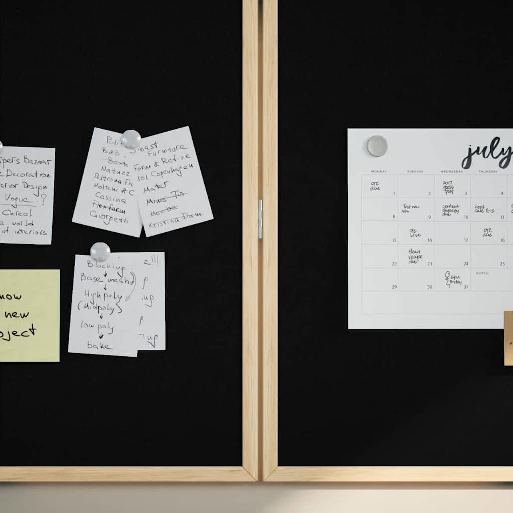 Tafel Schwarz 100 x 1.4 x 100 cm Massivholz Kiefer