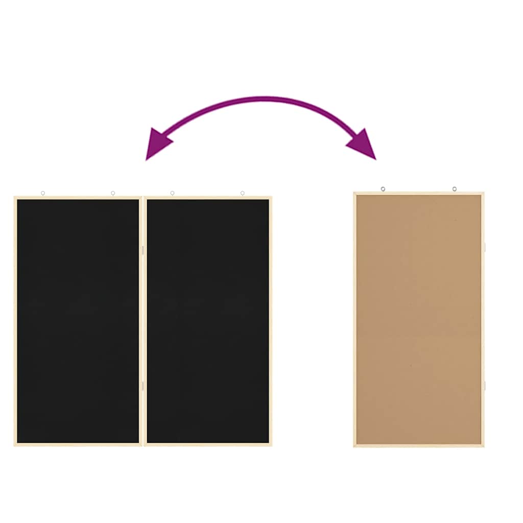 Tafel Schwarz 100 x 1.4 x 100 cm Massivholz Kiefer