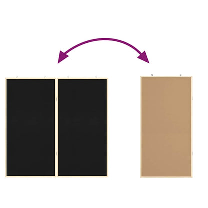 Tafel Schwarz 100 x 1.4 x 100 cm Massivholz Kiefer