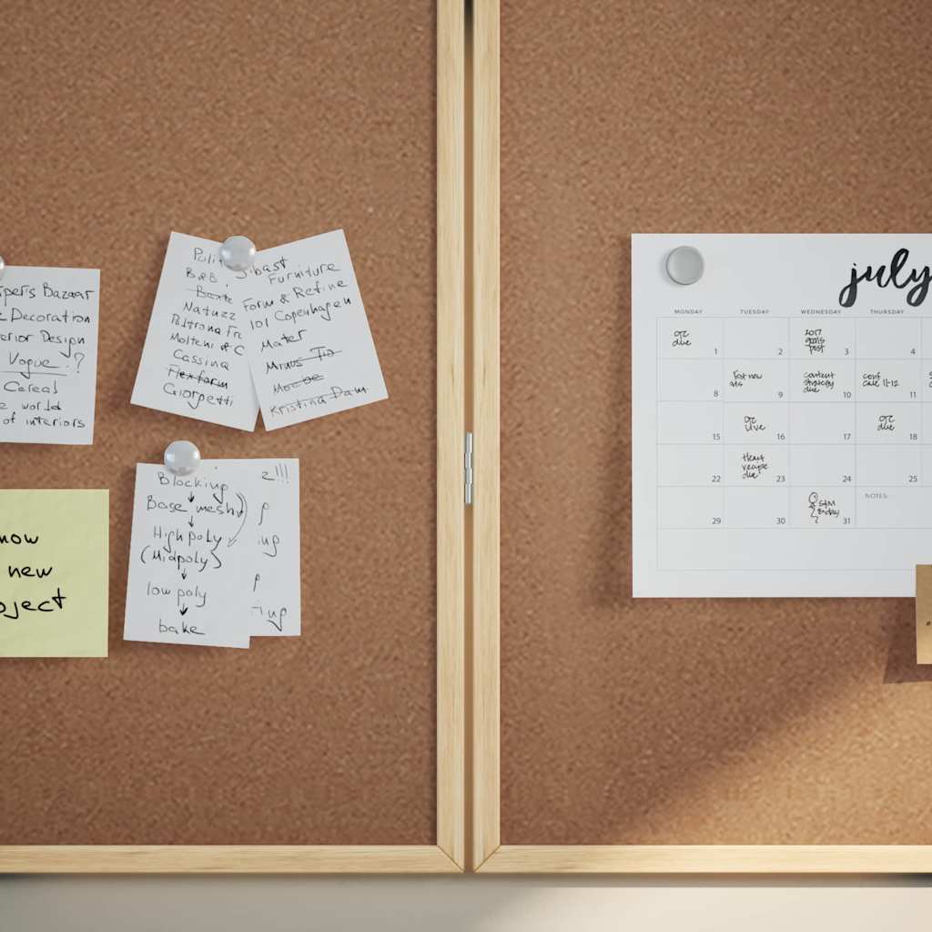 Korktafel Braun 80 x 1.4 x 80 cm Massivholz Kiefer