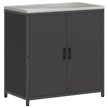 Küchenlager-Set mit Regal 2 pcs Schwarz 180 x 50 x 92 cm