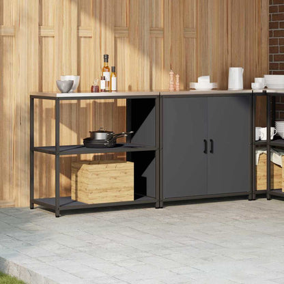 Küchenlager-Set mit Regal 2 pcs Anthrazit 180 x 50 x 92 cm