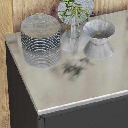 Küchenlager-Set mit Regal 2 pcs Schwarz 150 x 50 x 92 cm