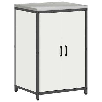 Küchenlager-Set 2 pcs Weiß 150 x 50 x 92 cm Kaltgewalzter Stahl