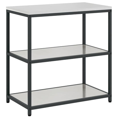 Küchenlager-Set mit Tür 2 pcs Silber 150 x 50 x 92 cm Edelstahl