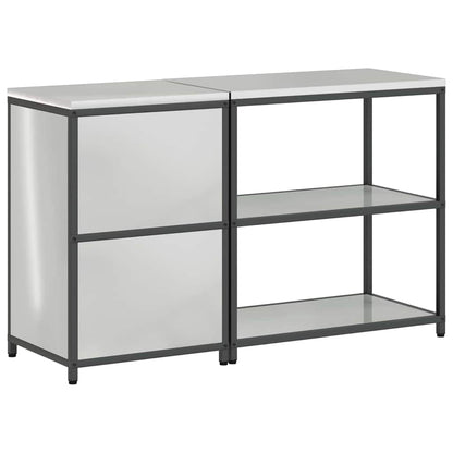 Küchenlager-Set 2 pcs Silber 150 x 50 x 92 cm Verzinkter Stahl