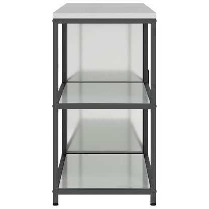 Küchenlager-Set 2 pcs Silber 150 x 50 x 92 cm Verzinkter Stahl